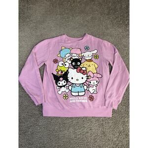 Hello Kitty And Friends Sweatshirt Womens L Purple Love Tribe Graphic Pullover